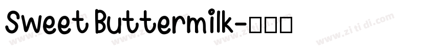 Sweet Buttermilk字体转换